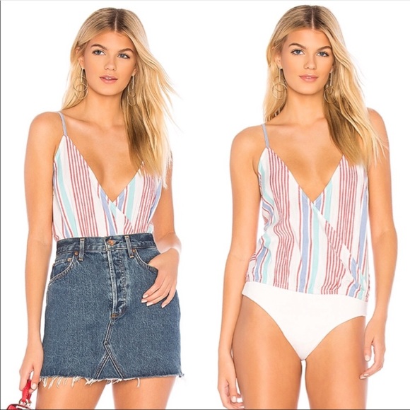L’Academie Revolve Striped Rioja Bodysuit - Picture 1 of 4